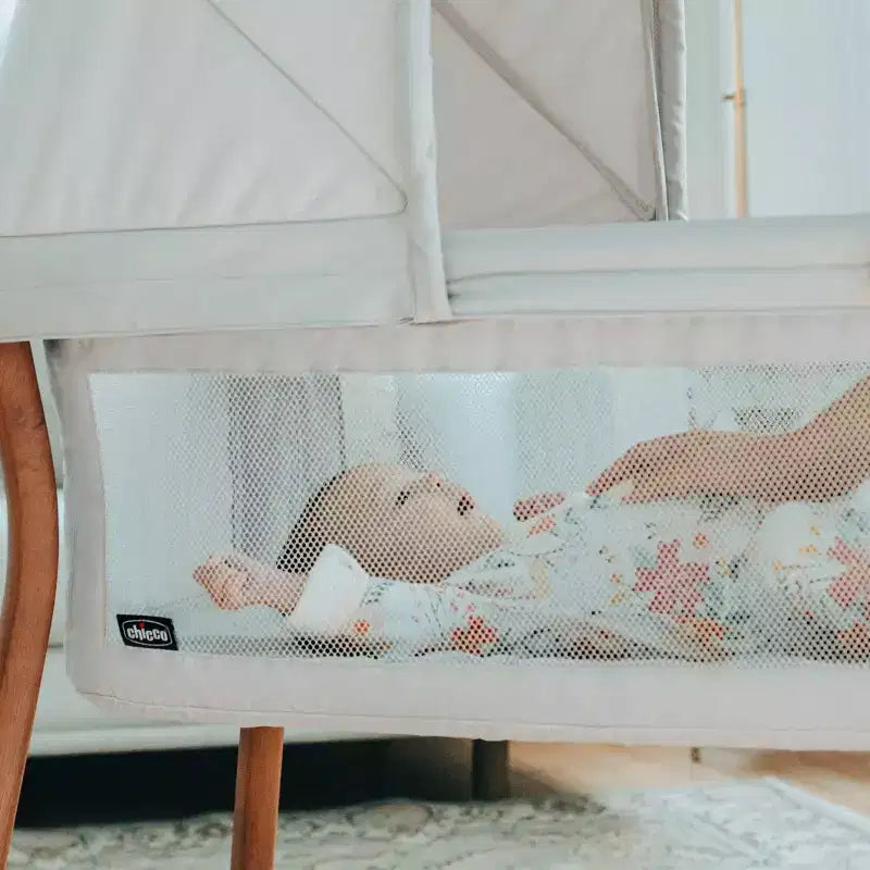 Moïse portable avec capote, côtés en maille et sac de transport, pour nouveau-né de 0 à 5 mois