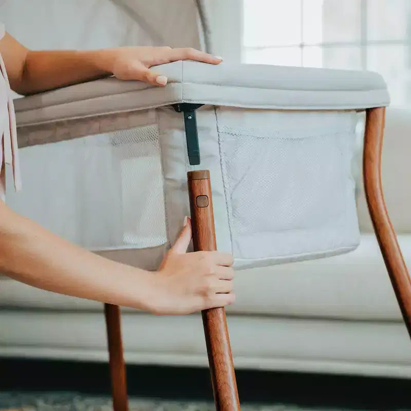Moïse portable avec capote, côtés en maille et sac de transport, pour nouveau-né de 0 à 5 mois