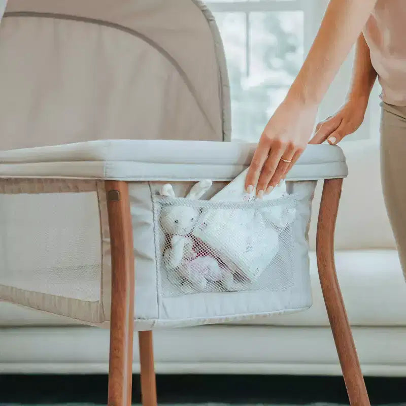 Moïse portable avec capote, côtés en maille et sac de transport, pour nouveau-né de 0 à 5 mois