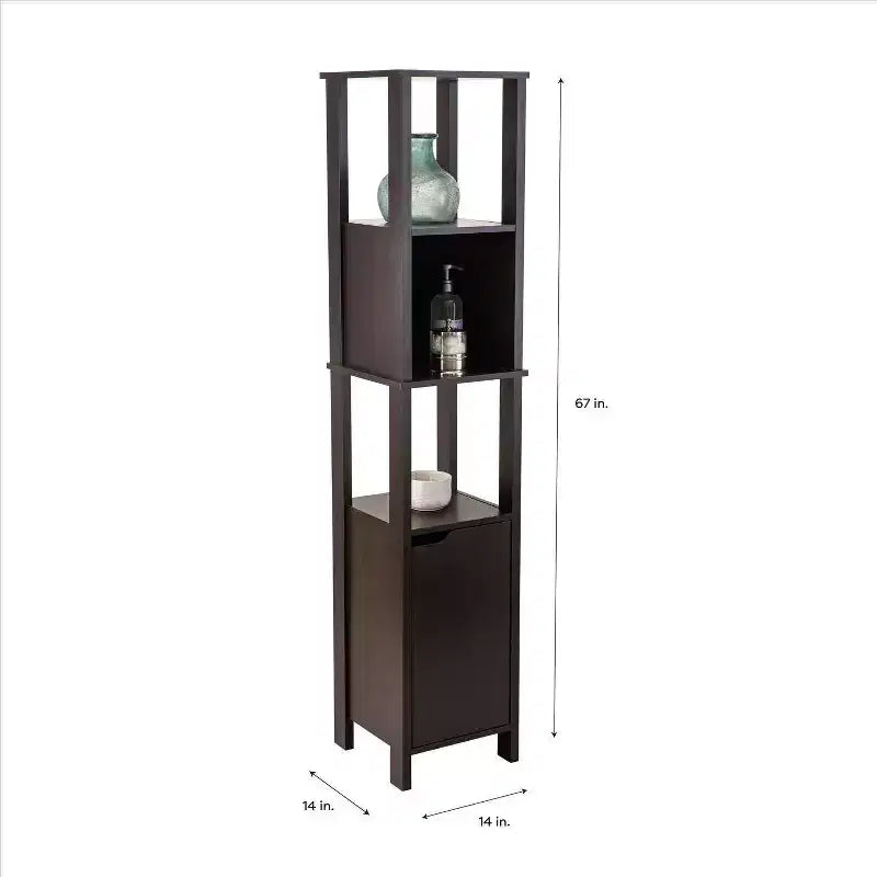 Ambassador Tall Cabinet Espresso - Tout Organiser