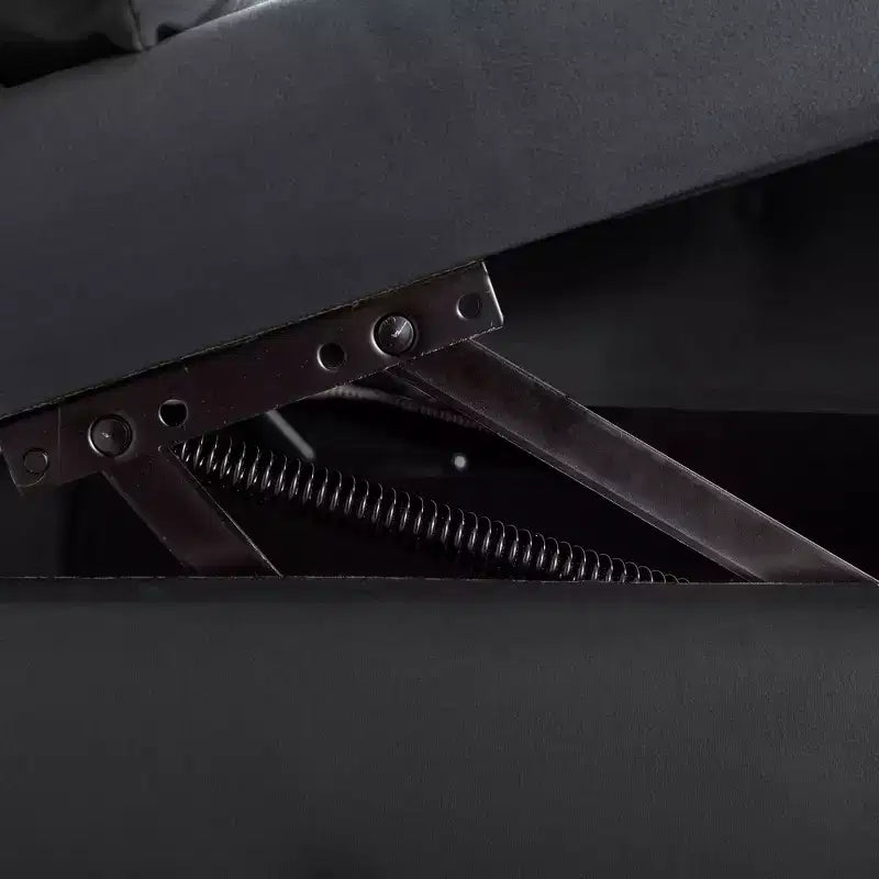 Chaise longue en velours avec rangement caché, accoudoirs roulés et coussin, style Chesterfield