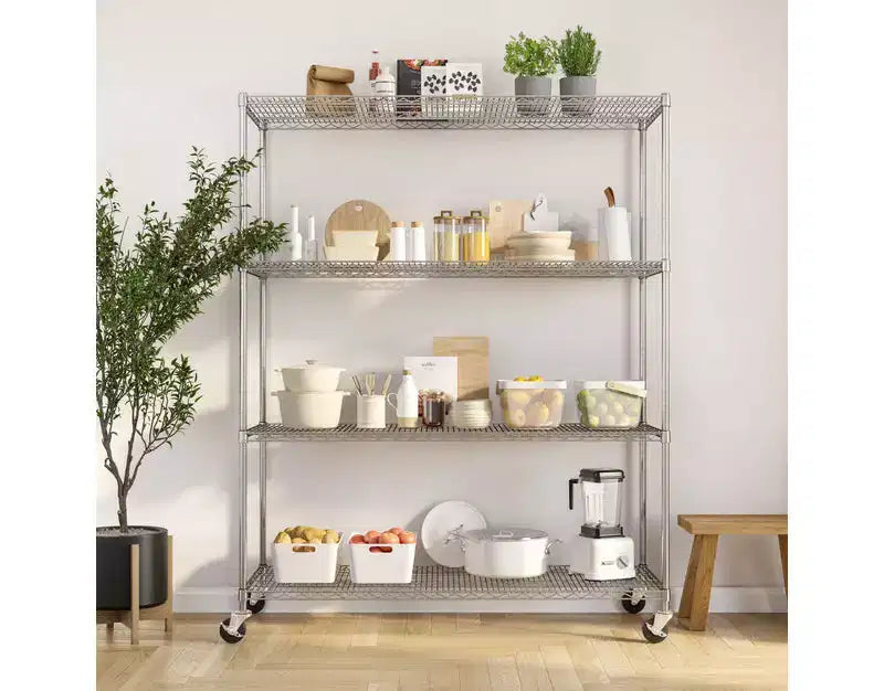 Étagère métallique commerciale à 4 niveaux, 60"x24", certifiée NSF