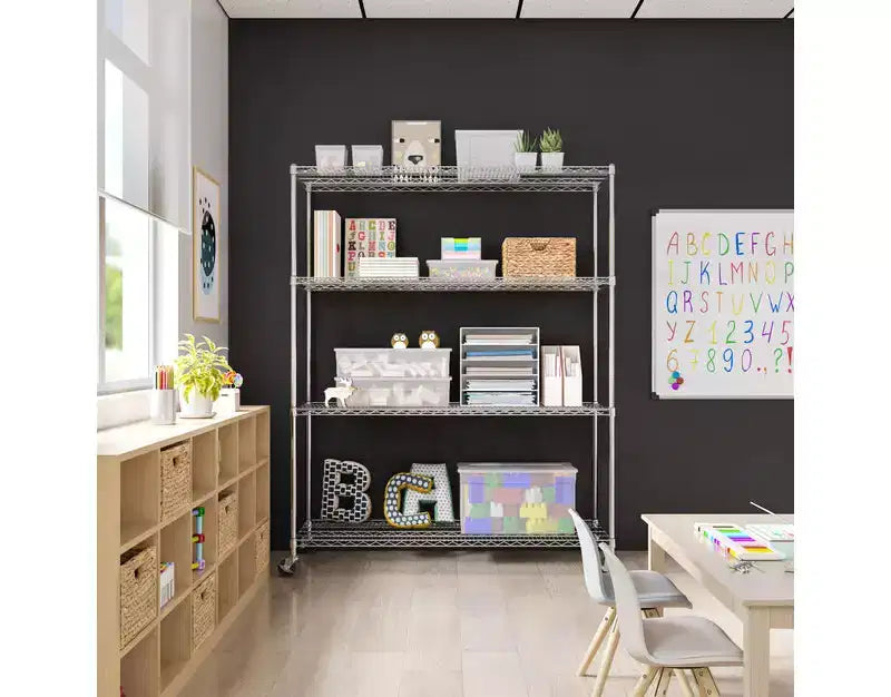 Étagère métallique commerciale à 4 niveaux, 60"x24", certifiée NSF
