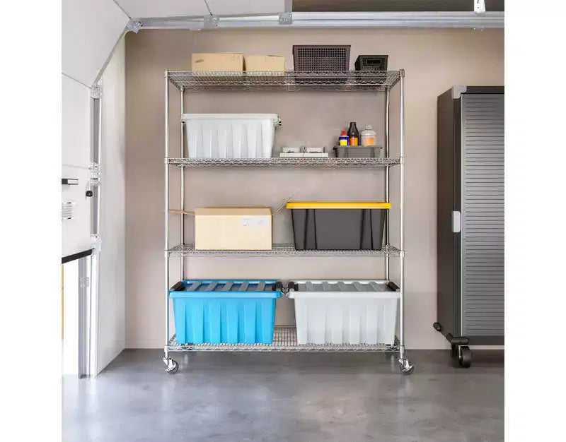 Étagère métallique commerciale à 4 niveaux, 60"x24", certifiée NSF