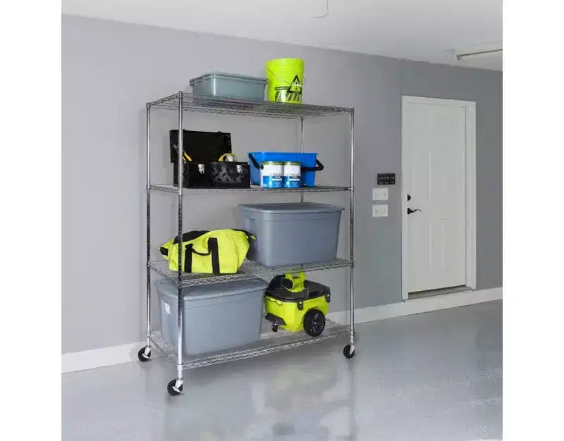 Étagère métallique commerciale à 4 niveaux, 60"x24", certifiée NSF