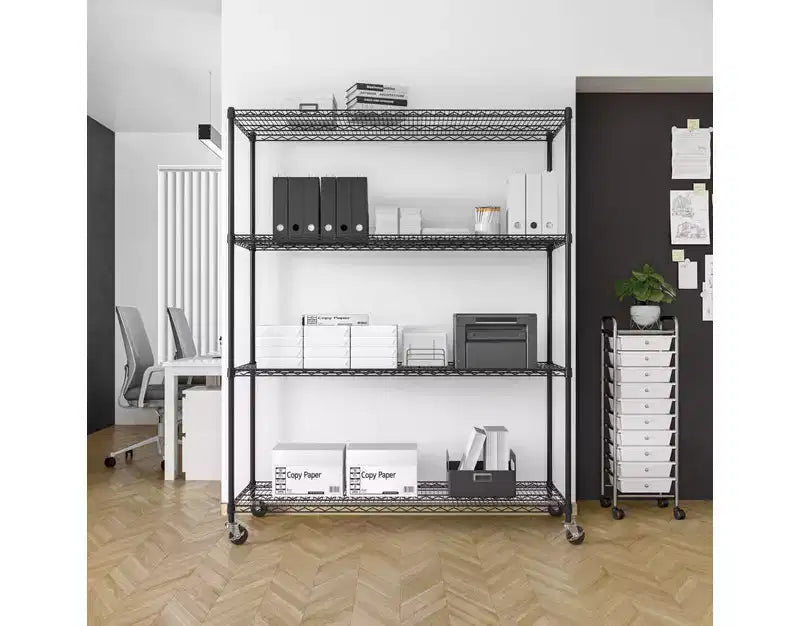 Étagère métallique commerciale à 4 niveaux, 60"x24", certifiée NSF