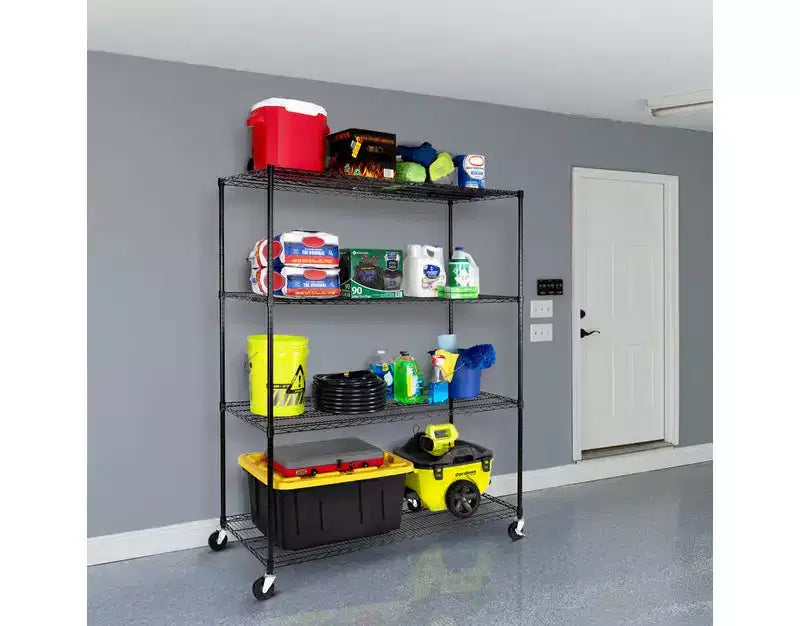 Étagère métallique commerciale à 4 niveaux, 60"x24", certifiée NSF