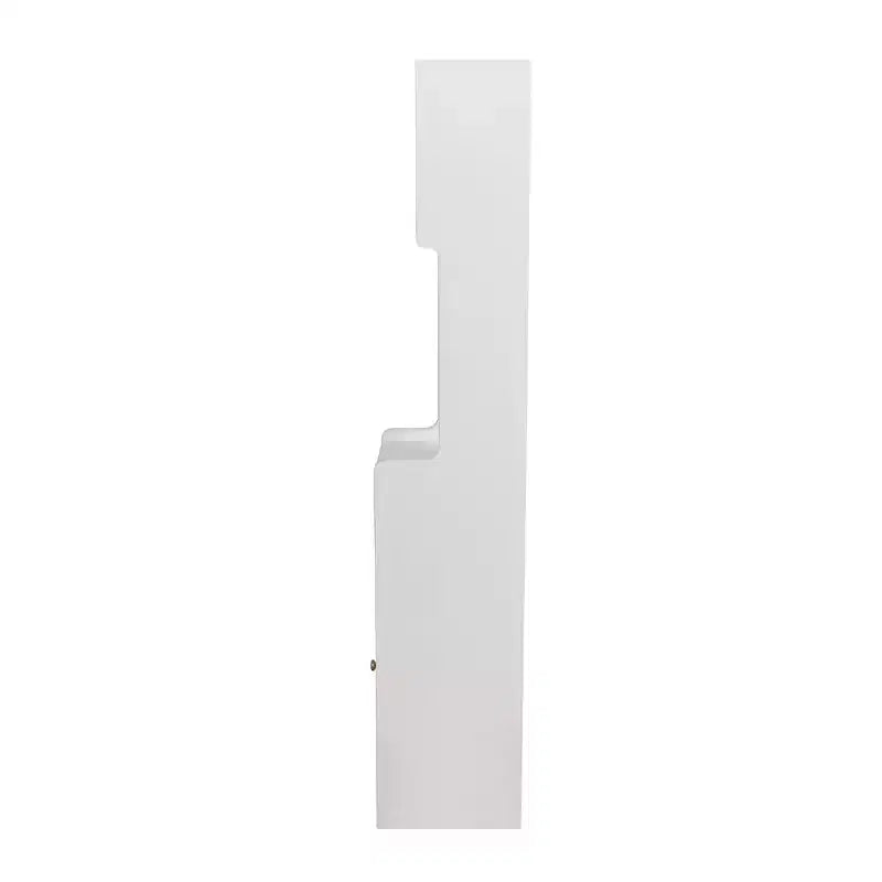 Meuble de rangement moderne de 180 cm de haut avec 2 tiroirs et portes vitrées