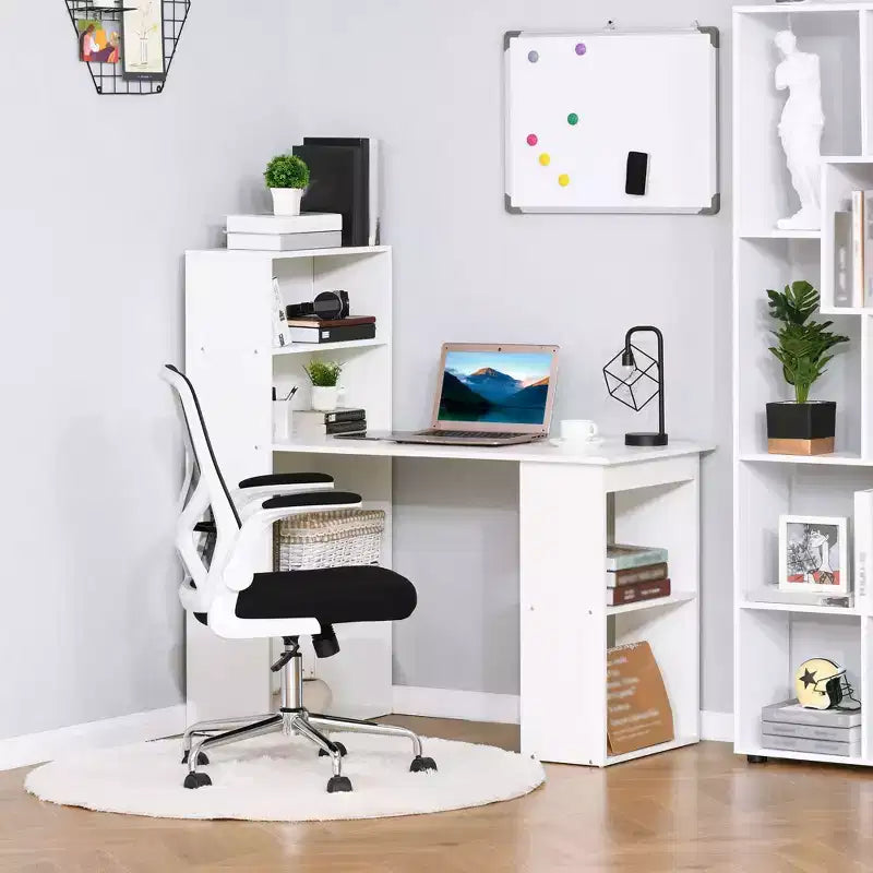 Bureau à domicile avec étagères de rangement à 6 niveaux