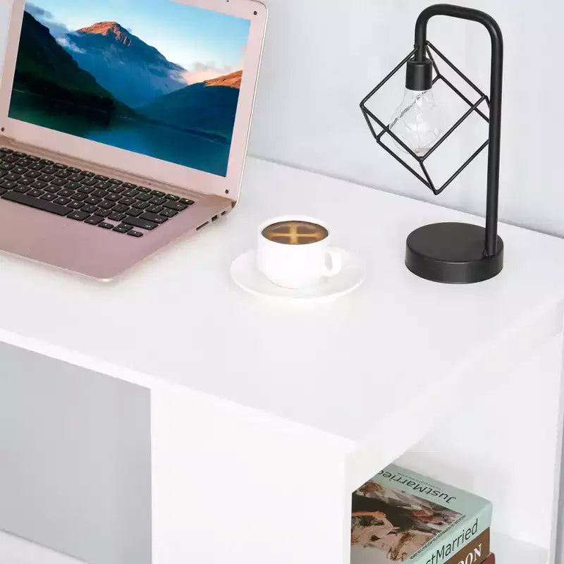 Bureau à domicile avec étagères de rangement à 6 niveaux