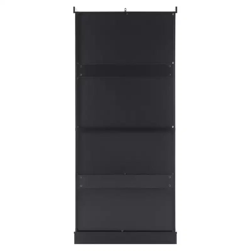 Meuble de rangement de salle de bain avec portes vitrées à fermeture douce, étagères réglables et 3 tiroirs