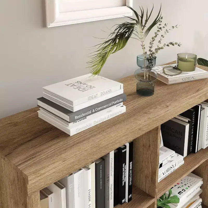 Étagère de rangement à 6 cubes, bibliothèque de 135 cm de haut, étagère de rangement autoportante moderne pour salon, chambre, bureau à domicile