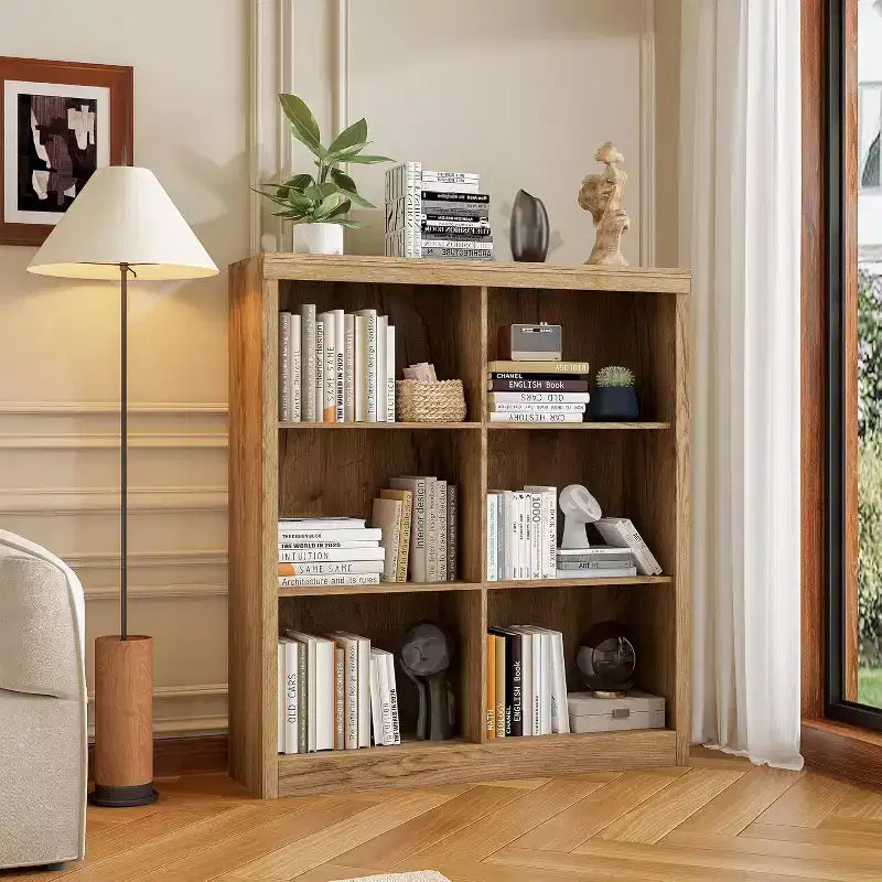 Étagère de rangement à 6 cubes, bibliothèque de 135 cm de haut, étagère de rangement autoportante moderne pour salon, chambre, bureau à domicile