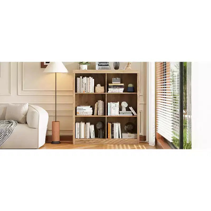 Étagère de rangement à 6 cubes, bibliothèque de 135 cm de haut, étagère de rangement autoportante moderne pour salon, chambre, bureau à domicile