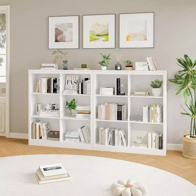 Étagère de rangement à 6 cubes, bibliothèque de 135 cm de haut, étagère de rangement autoportante moderne pour salon, chambre, bureau à domicile