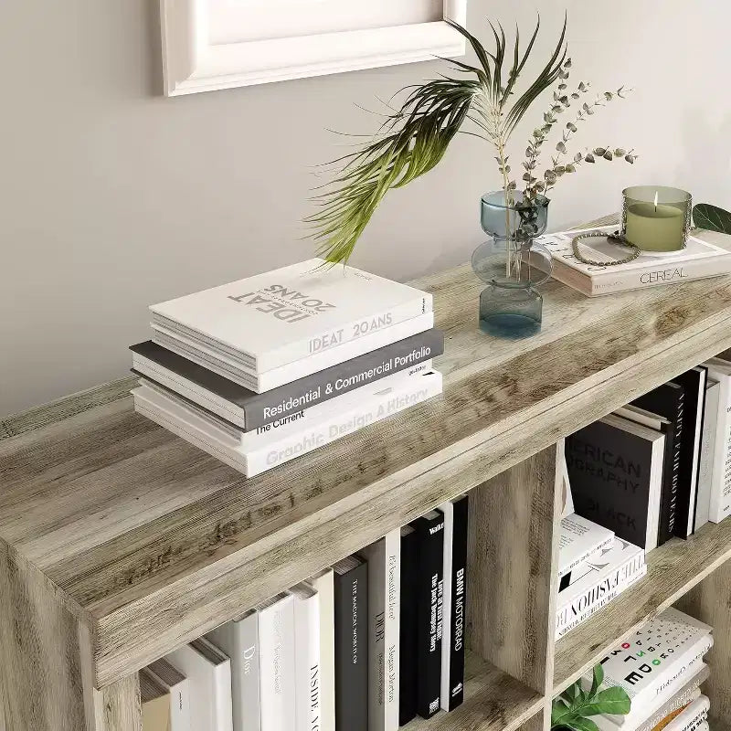 Étagère de rangement à 6 cubes, bibliothèque de 135 cm de haut, étagère de rangement autoportante moderne pour salon, chambre, bureau à domicile