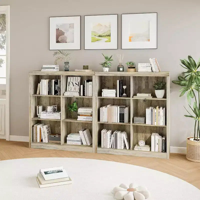 Étagère de rangement à 6 cubes, bibliothèque de 135 cm de haut, étagère de rangement autoportante moderne pour salon, chambre, bureau à domicile