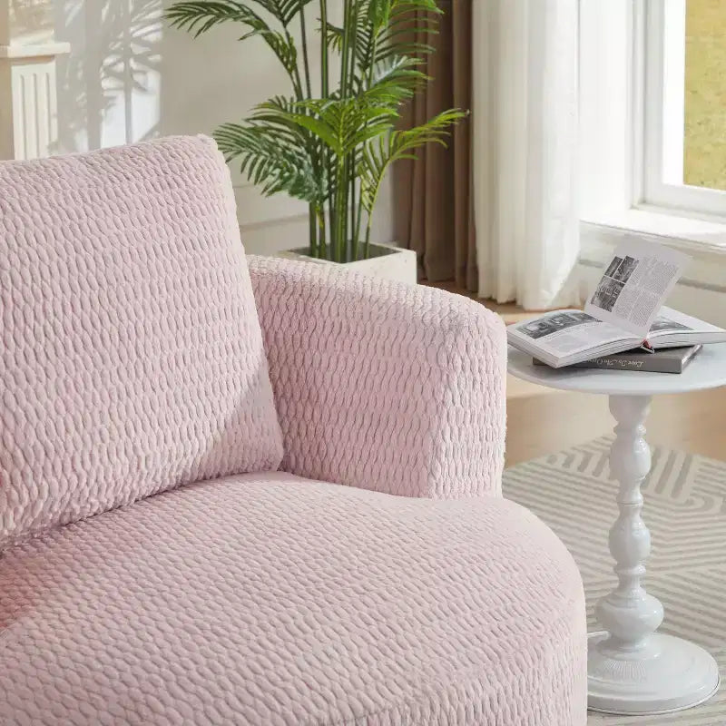 Fauteuil pivotant moderne à 360° - Fauteuil crapaud avec assise confortable, petit fauteuil de salon, bureau, appartement