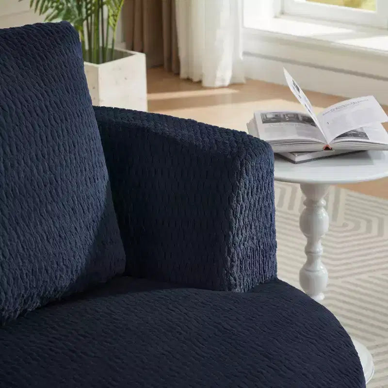 Fauteuil pivotant moderne à 360° - Fauteuil crapaud avec assise confortable, petit fauteuil de salon, bureau, appartement