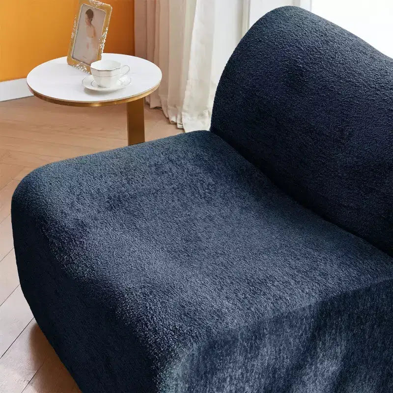 Canapé lounge moderne en mousse compressible avec repose-pieds, fauteuil d'appoint confortable pour chambre, salon, bureau