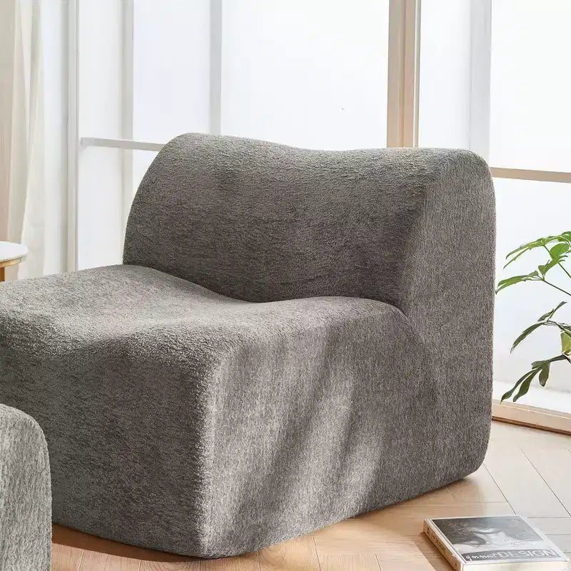 Canapé lounge moderne en mousse compressible avec repose-pieds, fauteuil d'appoint confortable pour chambre, salon, bureau