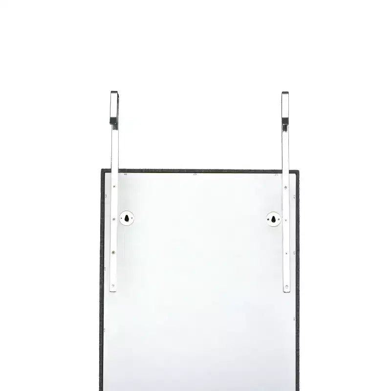 Miroir pleine longueur Moedern avec rangement pour bijoux, Miroir mural avec serrure de sécurité, Miroir de porte pour salon, dressing