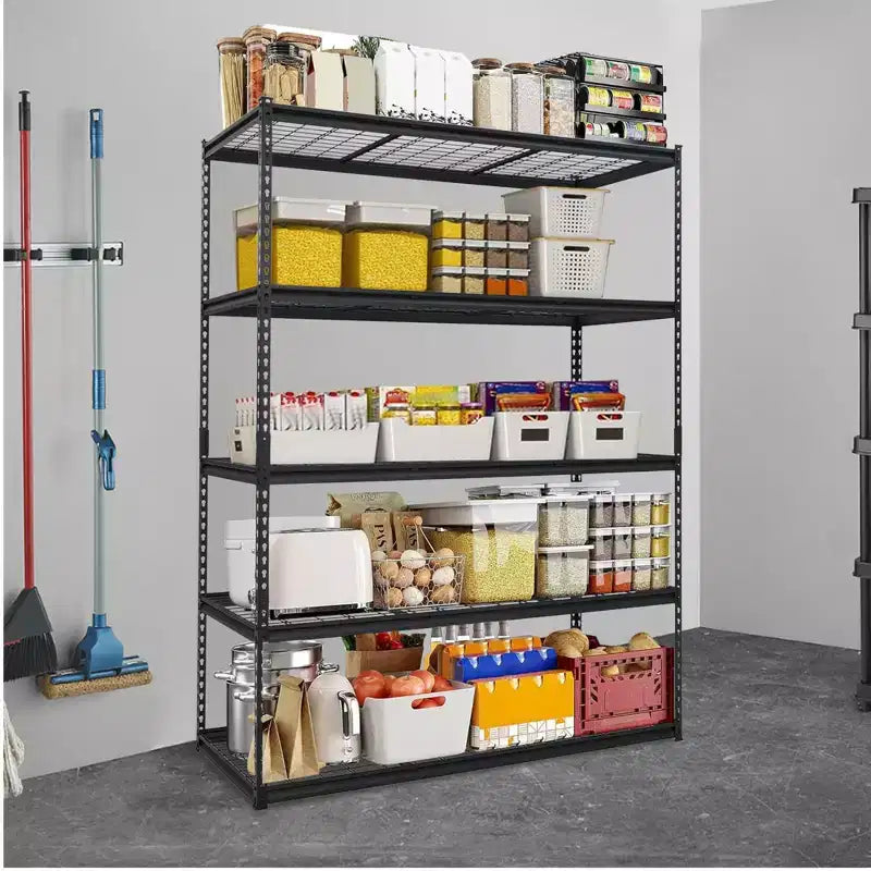 Étagères de garage robustes, étagères de rangement réglables à 5 niveaux, étagère métallique industrielle