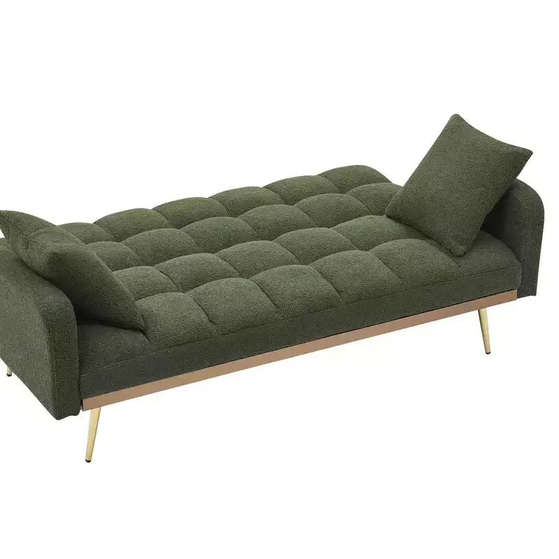 Canapé-lit moderne en tissu bouclette avec dossier réglable