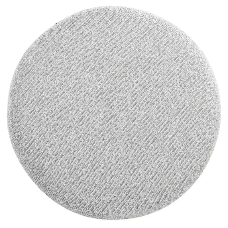 Pouf de rangement rond en tissu bouclé