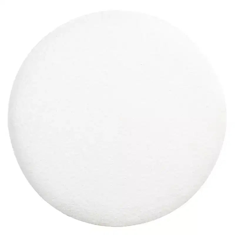 Pouf de rangement rond en tissu bouclé