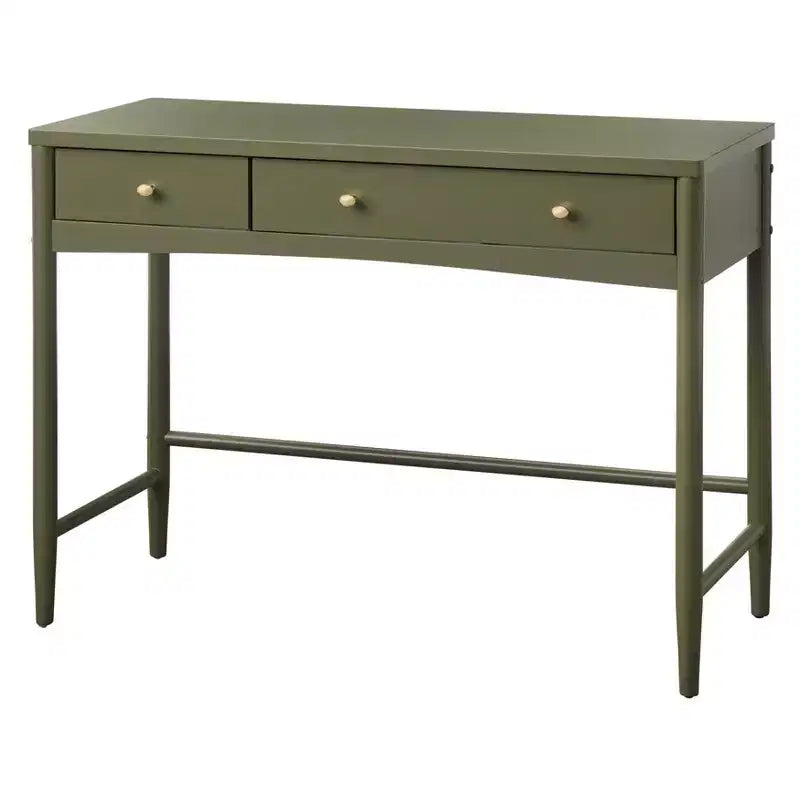 Bureau 2 tiroirs avec cadre en bois de pin