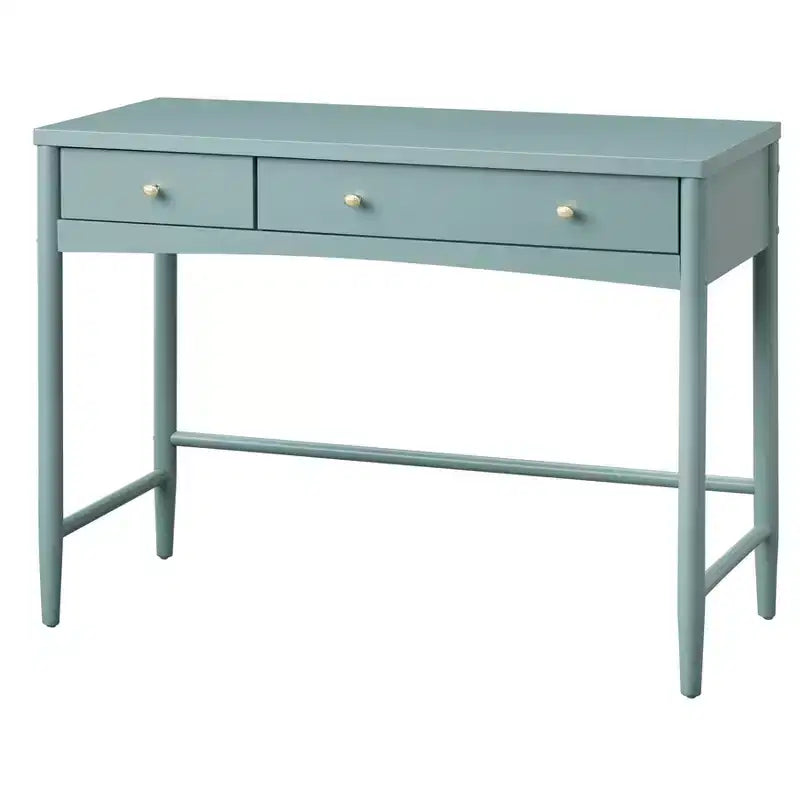 Bureau 2 tiroirs avec cadre en bois de pin