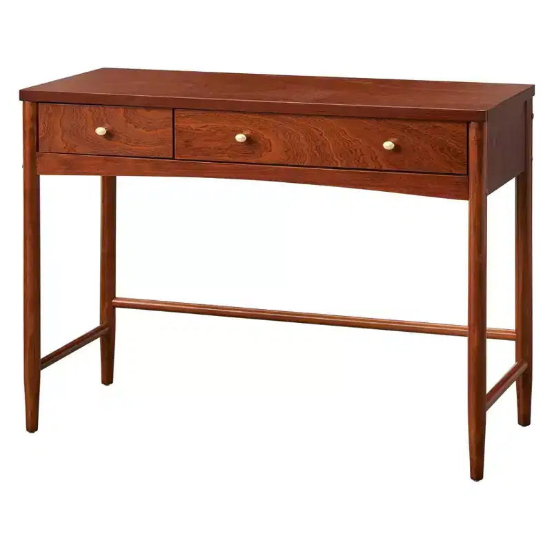 Bureau 2 tiroirs avec cadre en bois de pin