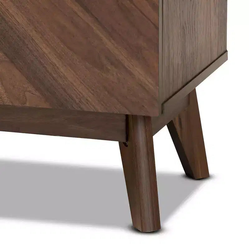Meuble à chaussures en bois, Noyer Marron, Rangement d'entrée, Contient 12 paires