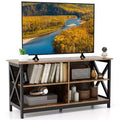Meuble TV pour téléviseurs jusqu'à 55", avec étagères de rangement