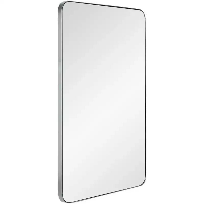 Miroir mural rectangulaire, argent brillant, 24" x 36"