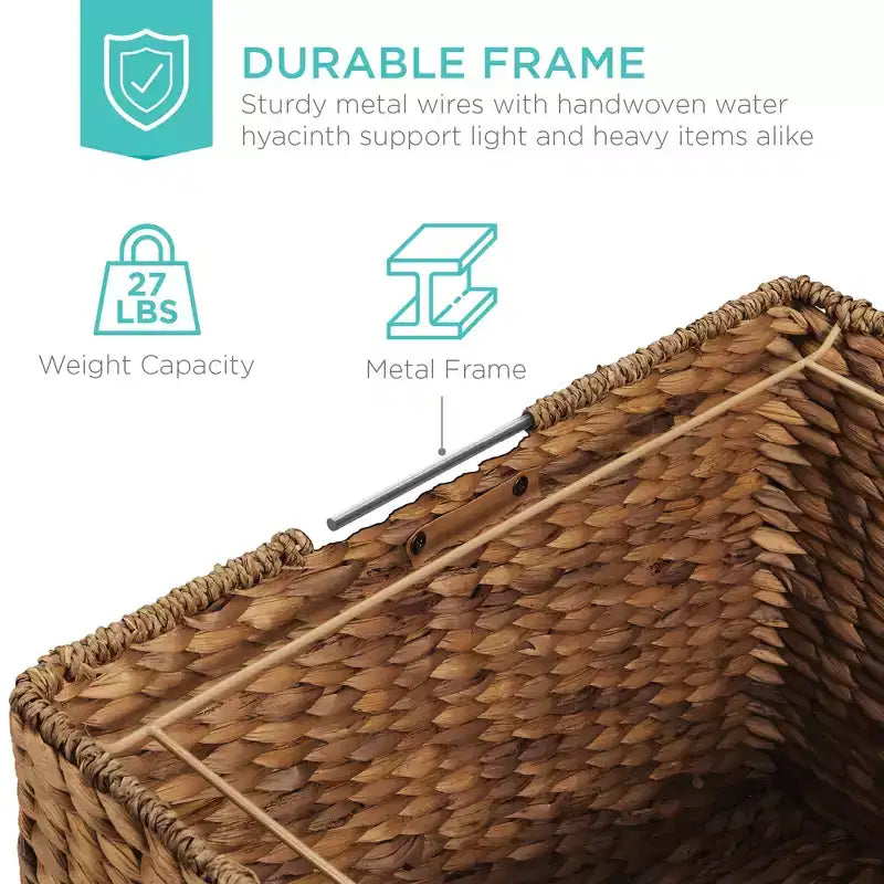 Meuble de rangement à roulettes Hyacinth avec couvercle et roues verrouillables