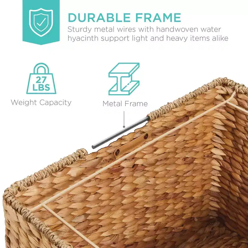 Meuble de rangement à roulettes Hyacinth avec couvercle et roues verrouillables