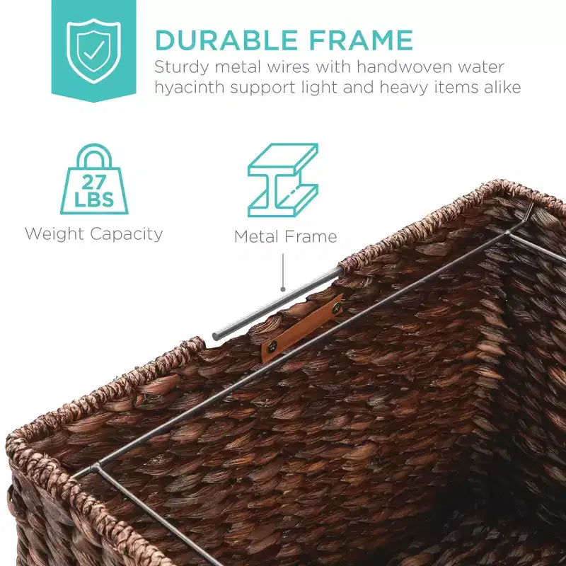 Meuble de rangement à roulettes Hyacinth avec couvercle et roues verrouillables