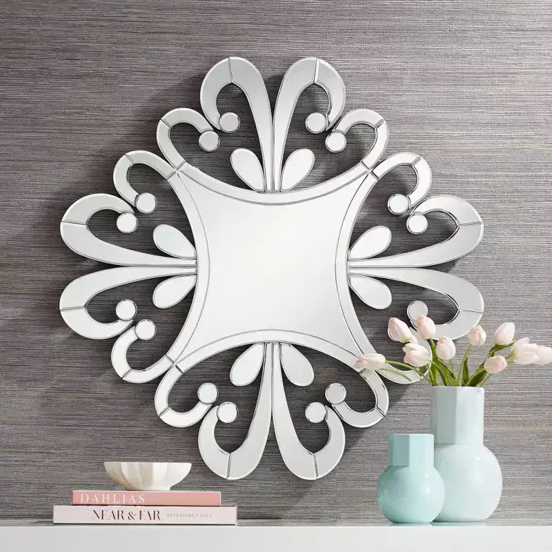 Miroir Mural Carré Éclatant, Verre Biseauté, 31,5"