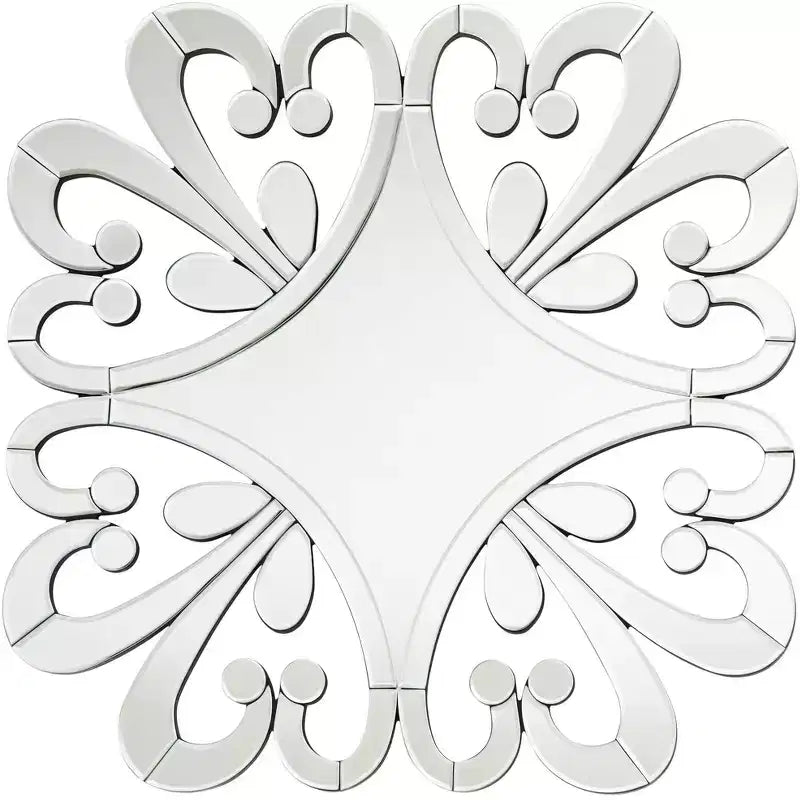 Miroir Mural Carré Éclatant, Verre Biseauté, 31,5"