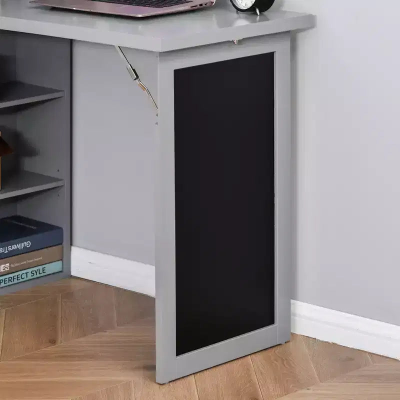 Table à écrire pliable convertible, Armoire murale avec tableau noir et étagère latérale