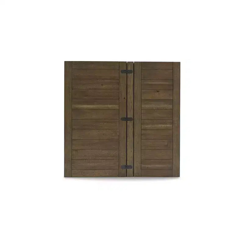 Table basse rustique relevable avec rangement dissimulé, marron clair