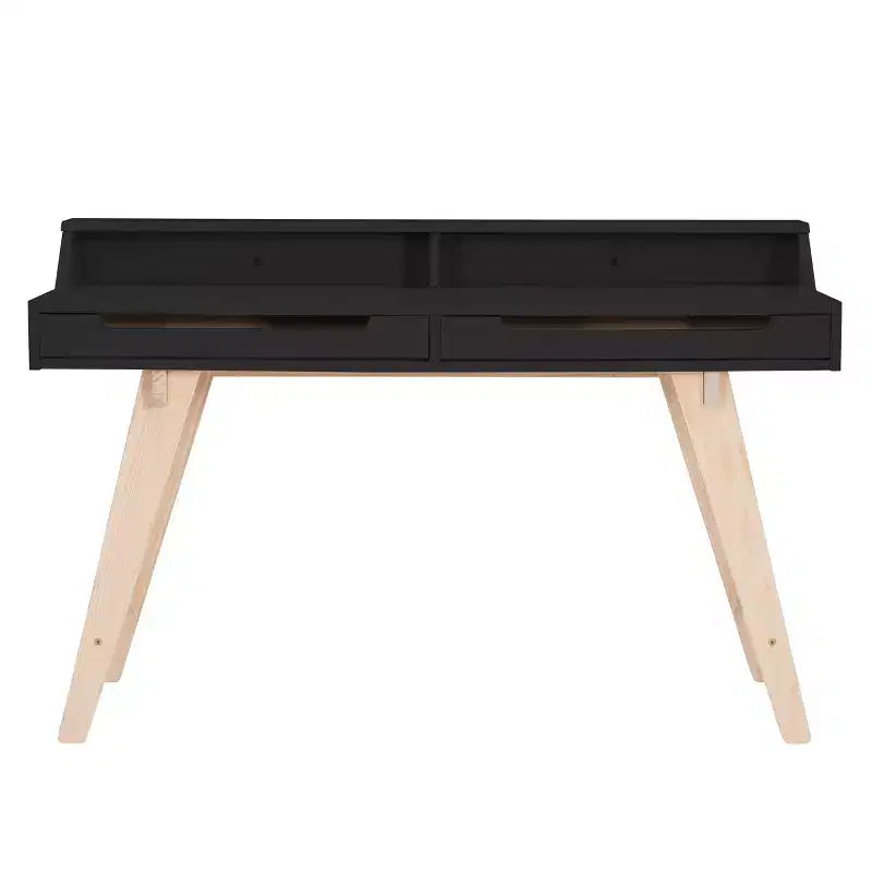 Bureau moderne 2 tiroirs avec cadre en pin