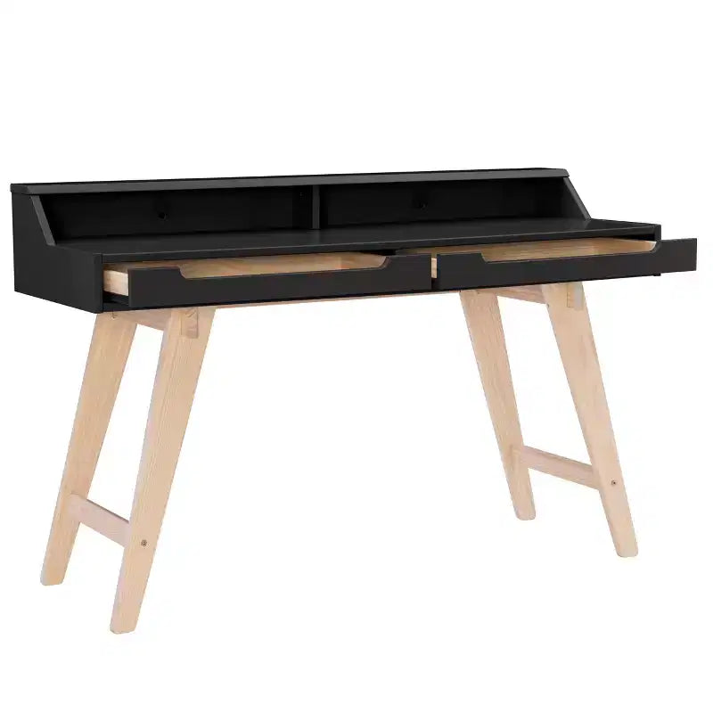 Bureau moderne 2 tiroirs avec cadre en pin