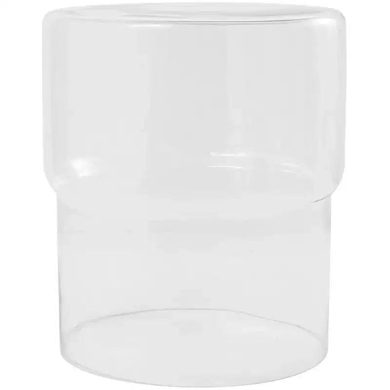 Table d'appoint moderne en verre rond, rouge